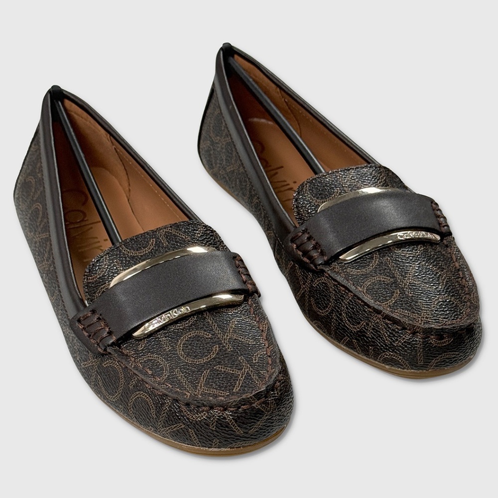 Calvin Klein Leonie Shoes‎ / Loafers - NEW Womens 7.5 Medium Brown - #48649-OF